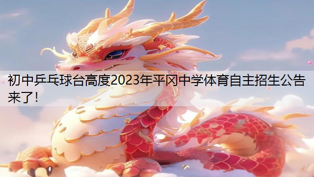 初中乒乓球台高度2023年平冈中学体育自主招生公告来了！